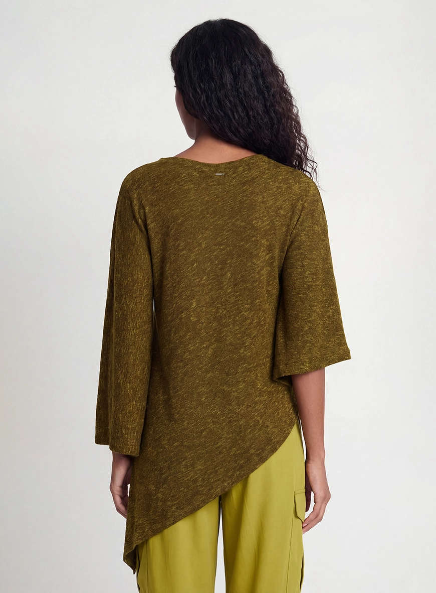 Blusa Assimétrica Fluida Verde 2