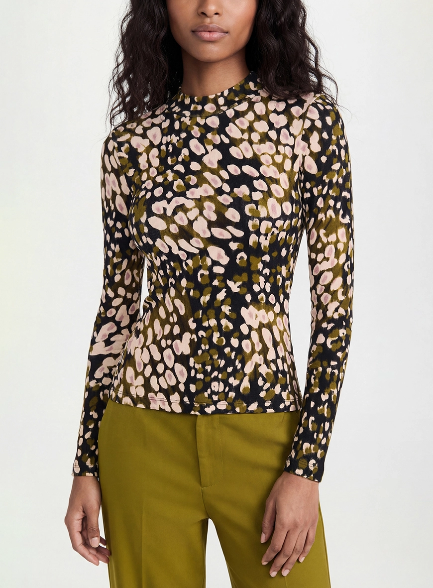 Blusa Slim Manga Longa Estampada Estampados 4