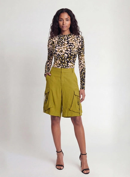 Blusa Slim Manga Longa Estampada