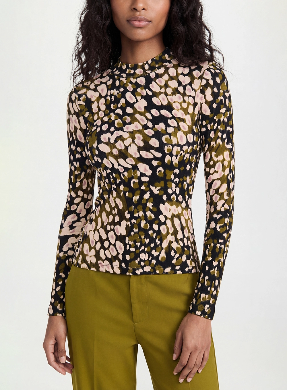 Blusa Slim Manga Longa Estampada Estampados 4