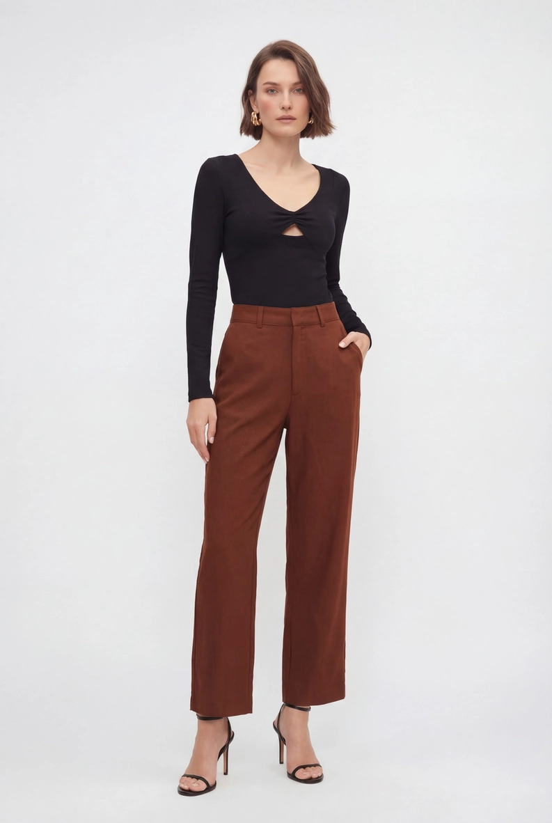 Blusa Slim Manga Longa Com Abertura Preto 3