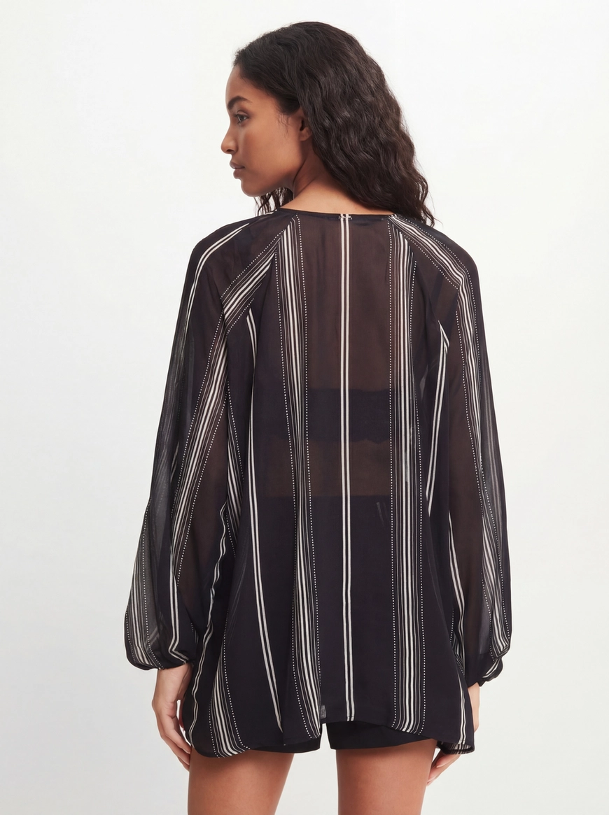 Blusa Ampla Manga Longa Estampada Estampados 2
