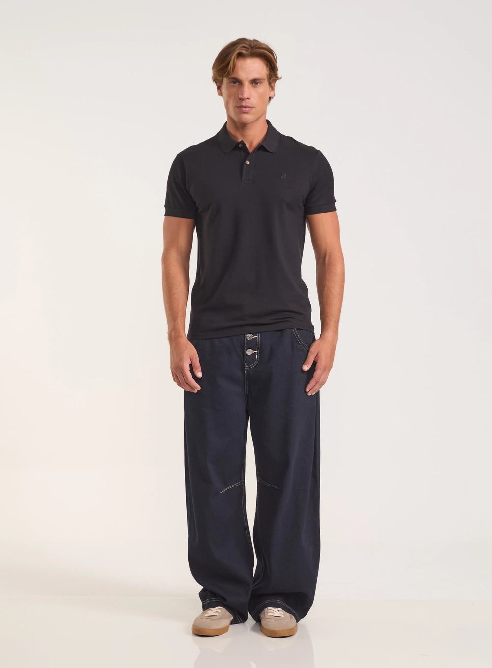 Polo Masculina Nostalgic Algodão Premium Preto