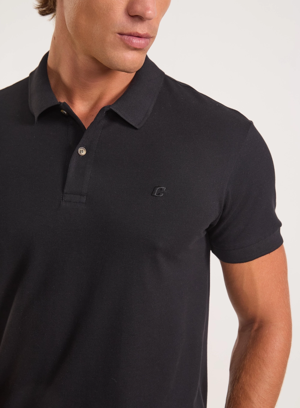 Polo Masculina Nostalgic Algodão Premium Preto