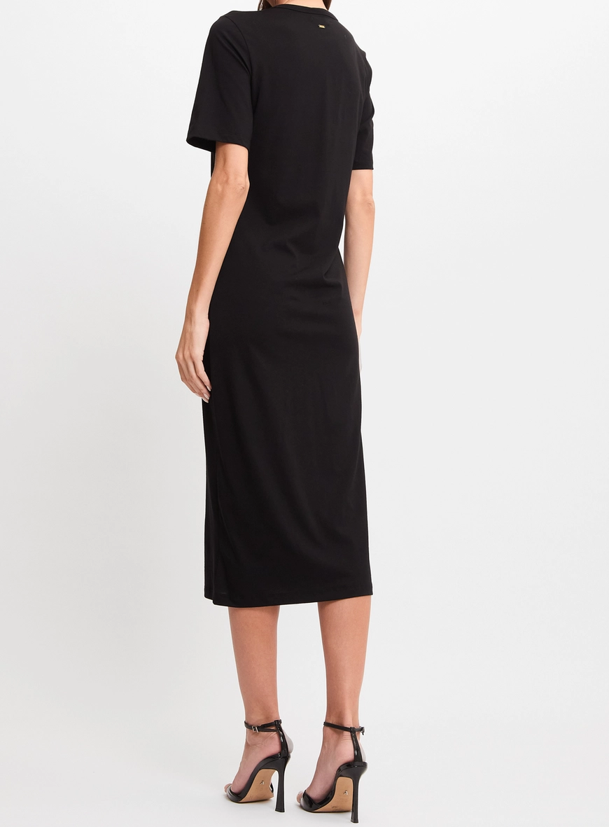Vestido Midi Básico Comfort Preto 2