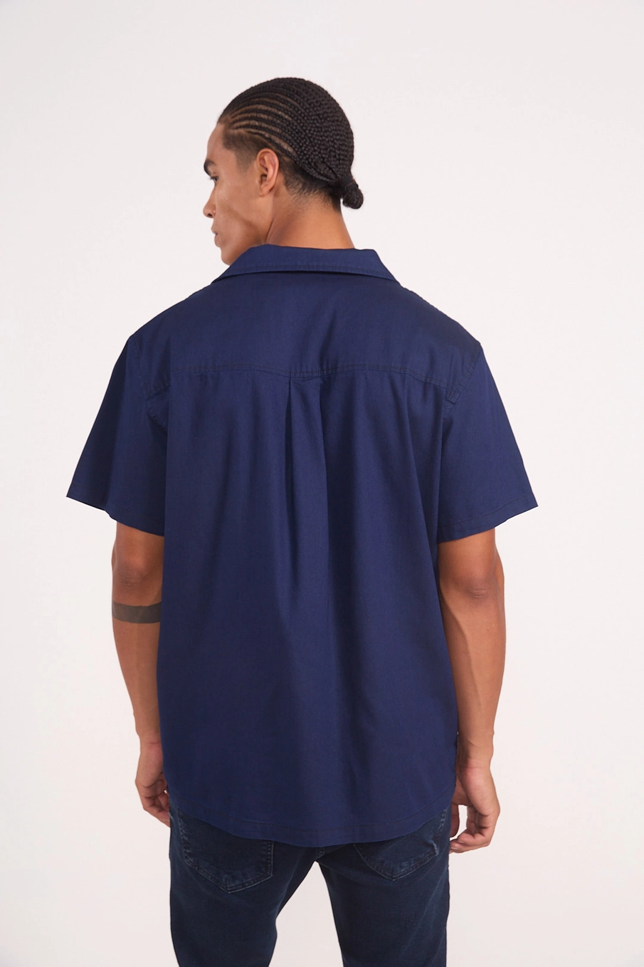 Camisa Masculina Gola Resort Índigo