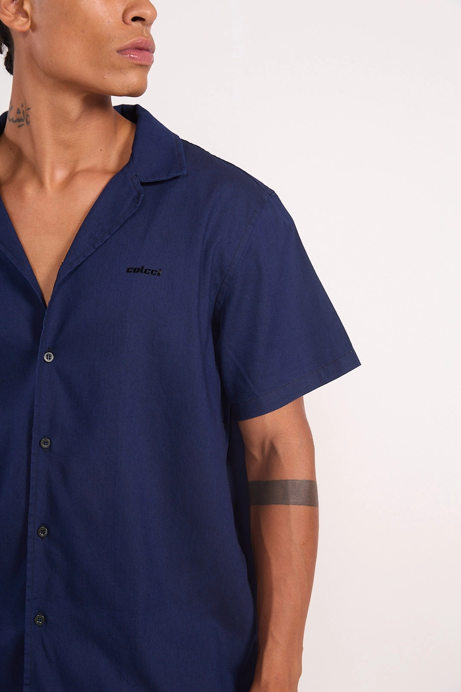 Camisa Masculina Gola Resort Índigo