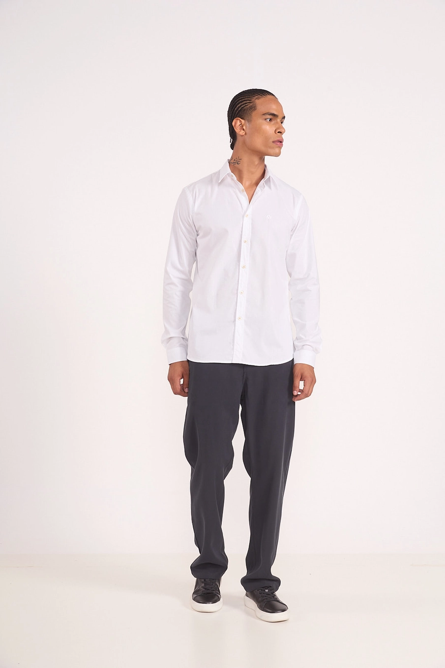 Camisa Slim Em Tricoline Branco
