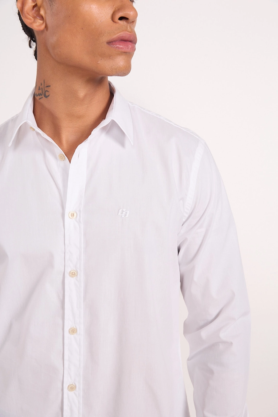 Camisa Slim Em Tricoline Branco