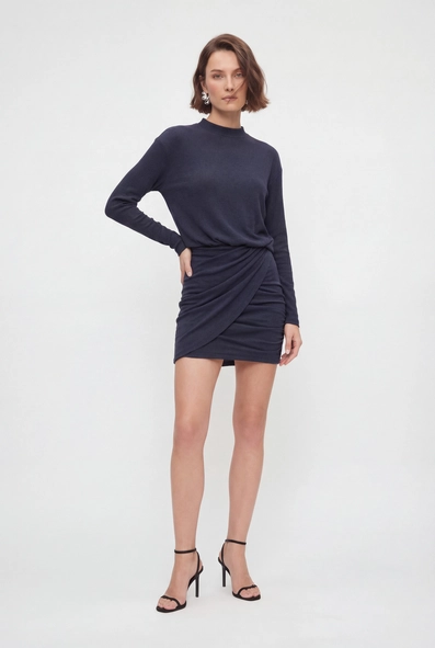 Vestido Curto Comfort Com Franzido