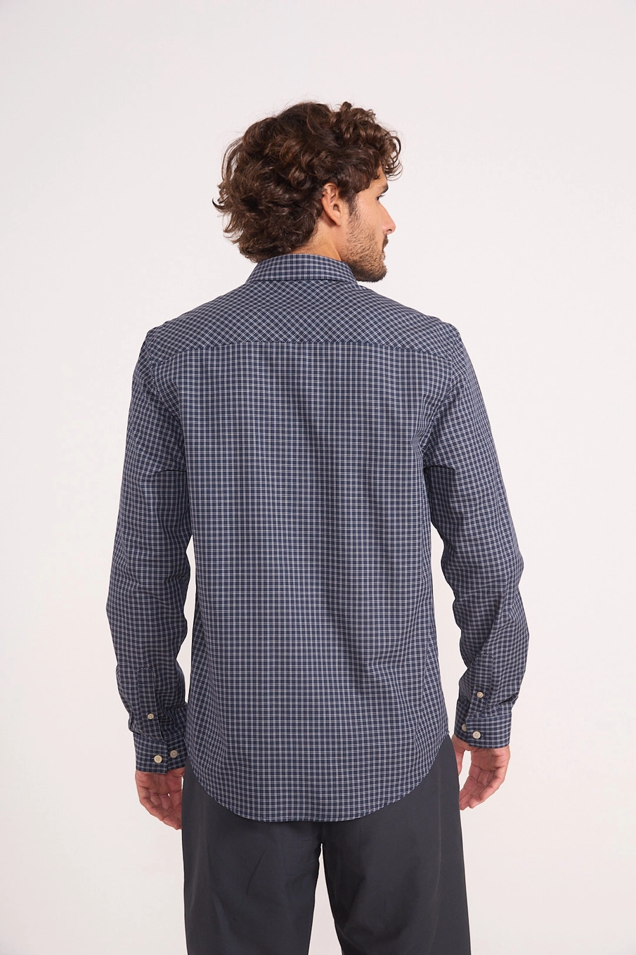 Camisa Masculina Micro Xadrez Estampados
