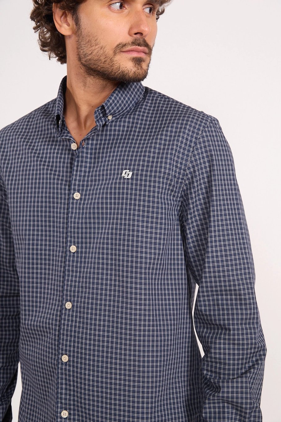 Camisa Masculina Micro Xadrez Estampados