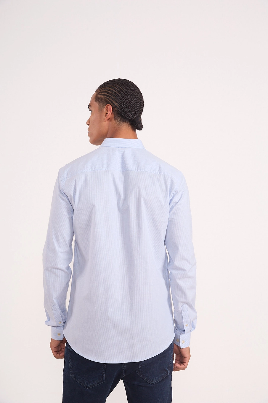Camisa Masculina Slim Azul