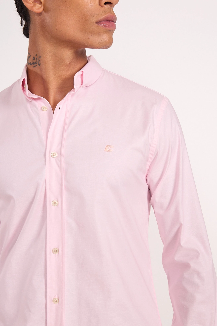 Camisa Masculina Algodão Premium Rosa