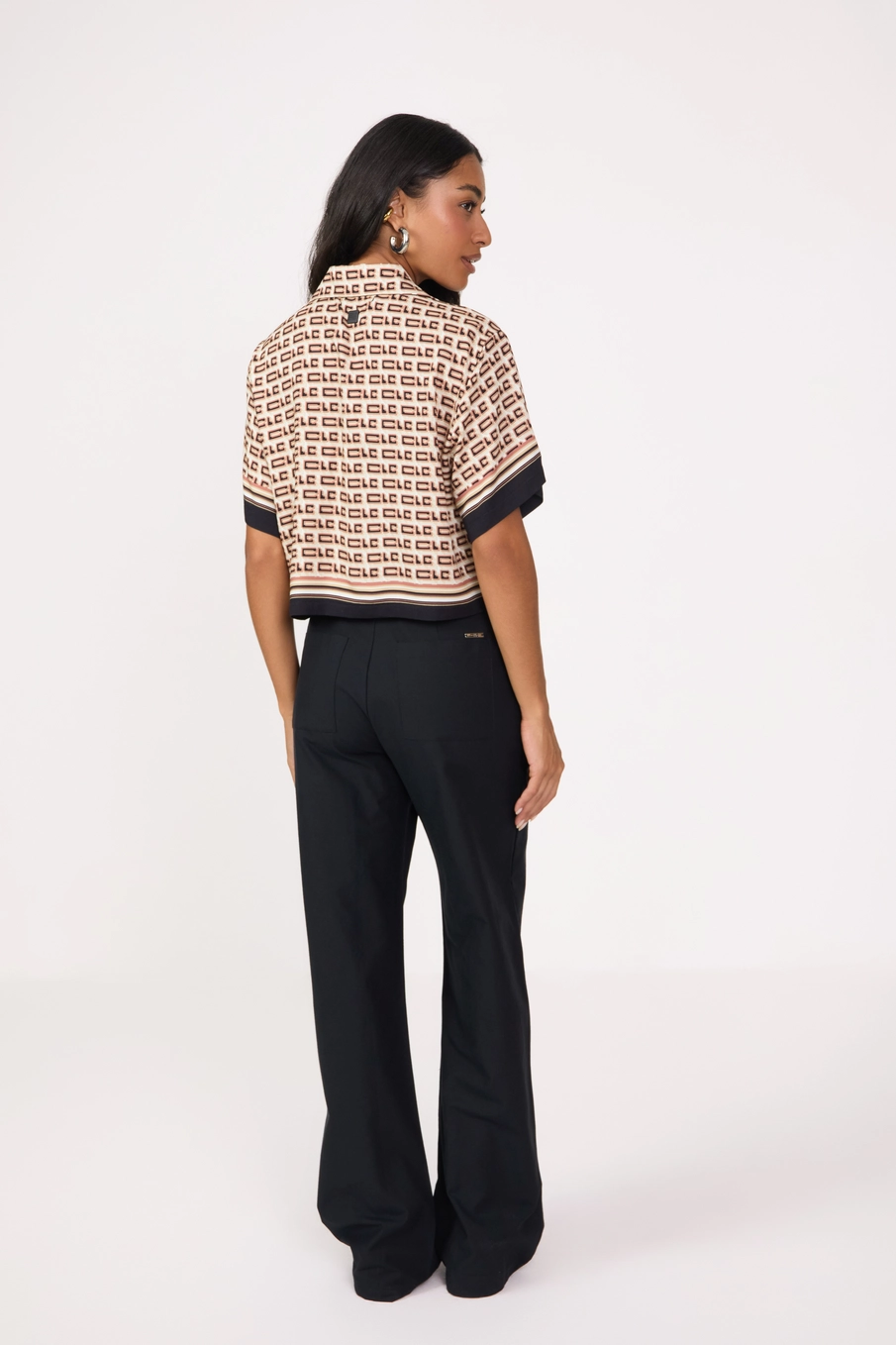 Calça Alfaiataria Feminina Wide Leg Preto 2