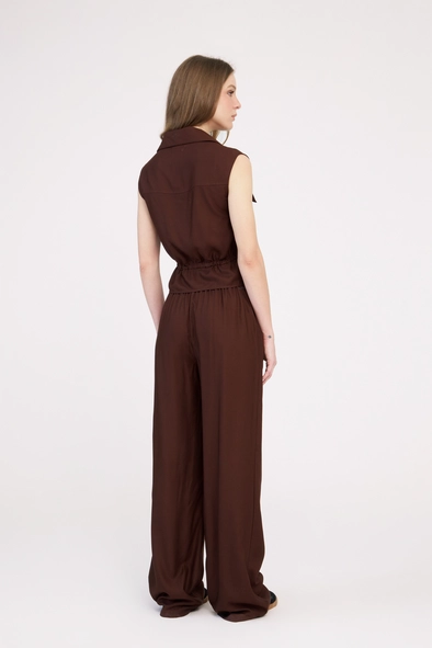 Calça Feminina Wide Leg Alfaiataria Cintura Alta
