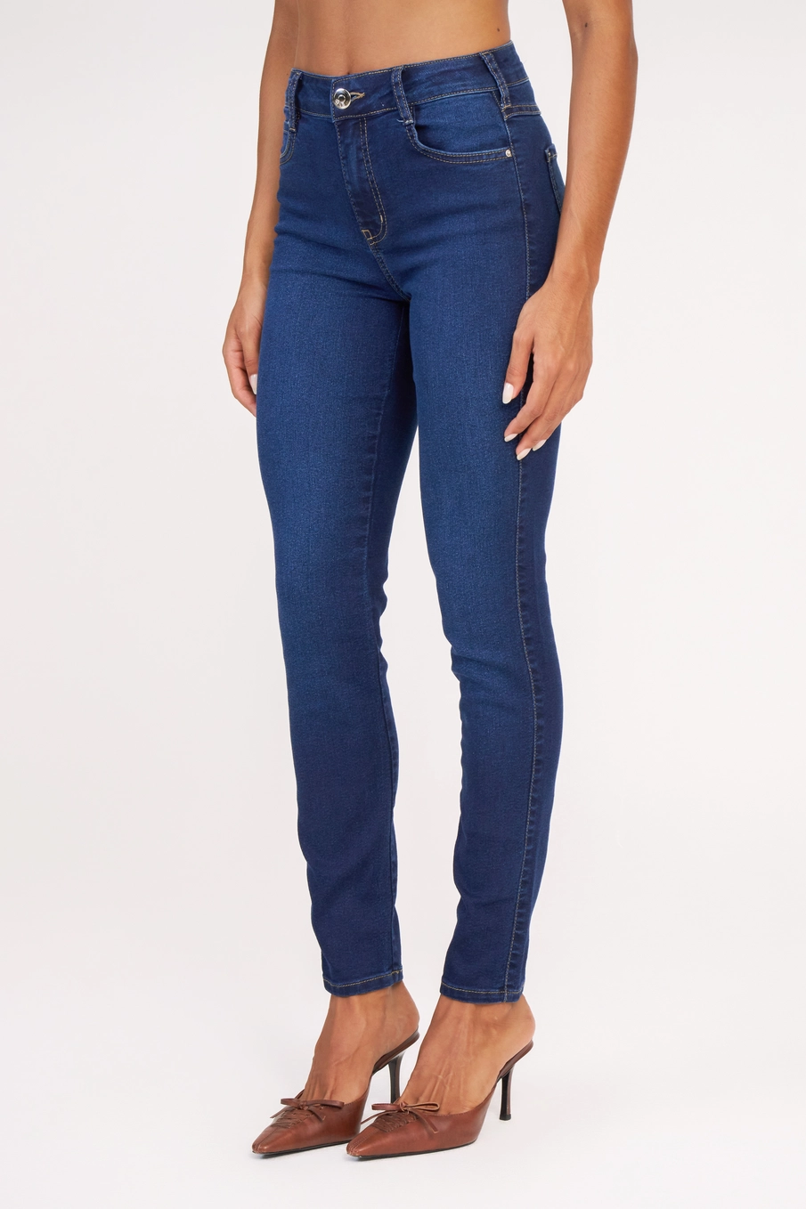 Calça Jeans Feminina Skinny Média Índigo 3