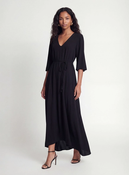 Vestido Longo Mullet Com Amarração