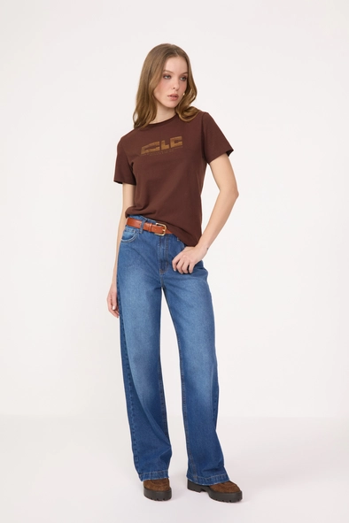 Calça Jeans Feminina Wide Leg