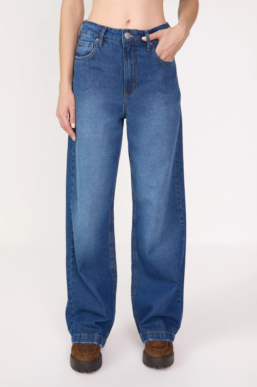 Calça Jeans Feminina Wide Leg Índigo 3