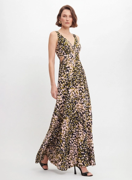 Vestido Longo Godê Estampado