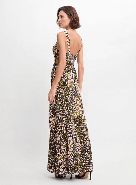 Vestido Longo Godê Estampado