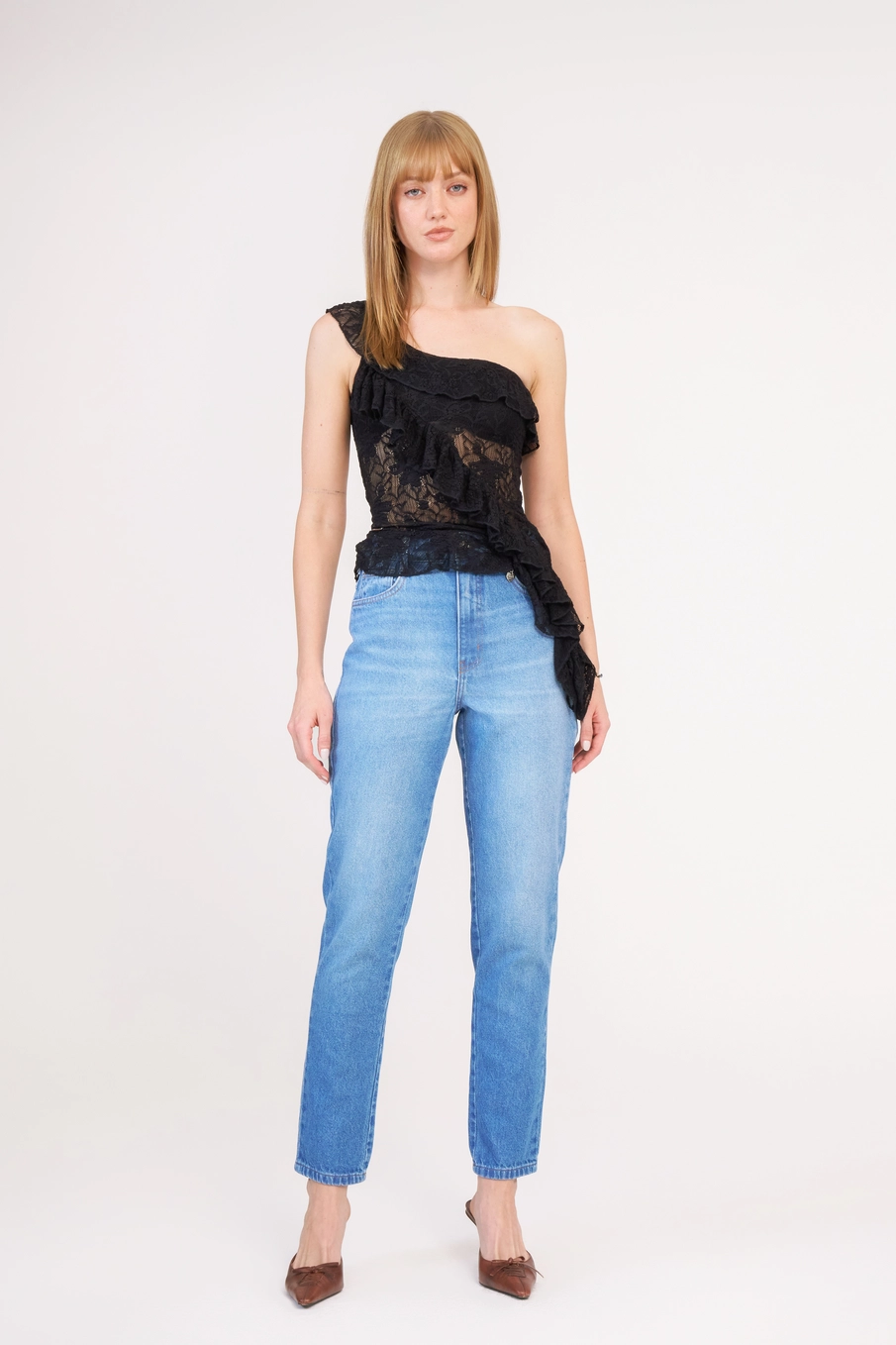 Calça Jeans Feminina Mom Índigo 1