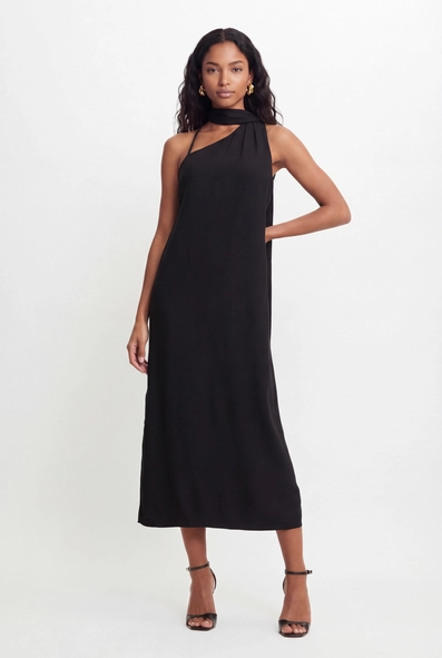 Vestido Midi Slim Com Detalhe