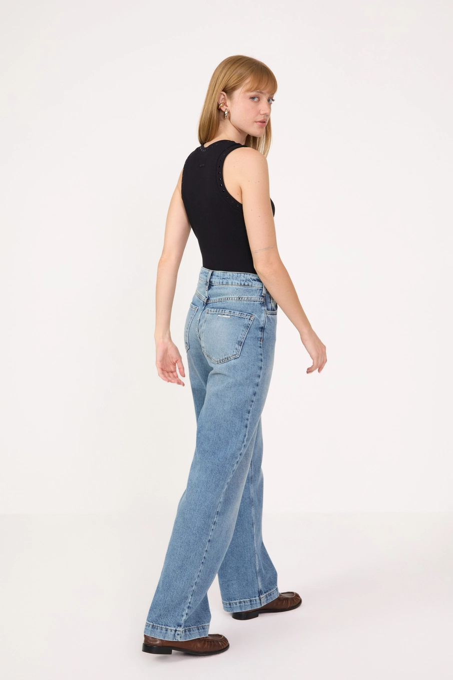 Calça Jeans Feminina Wide Leg Índigo 2