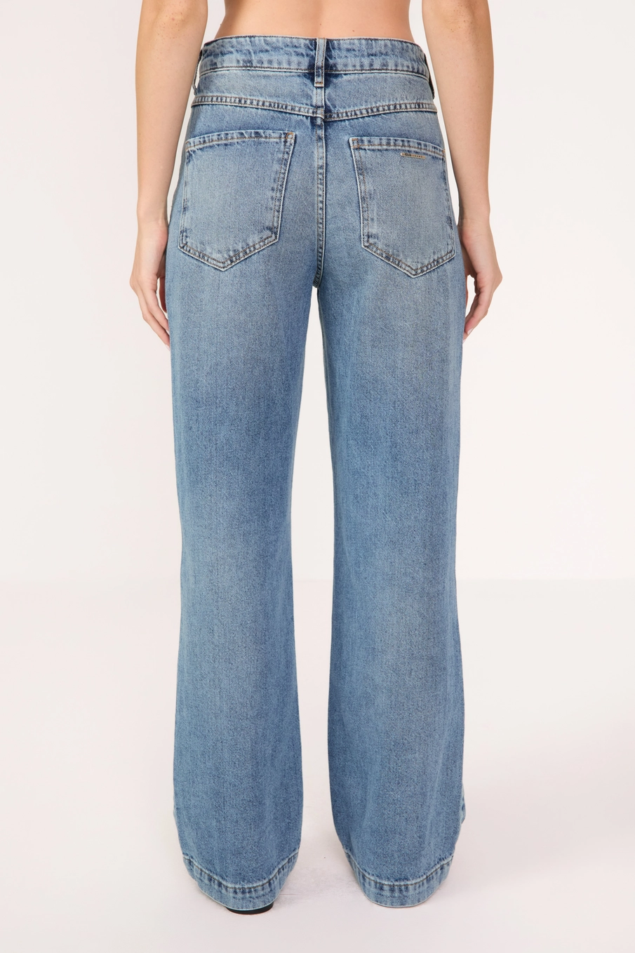 Calça Jeans Feminina Wide Leg Índigo 4