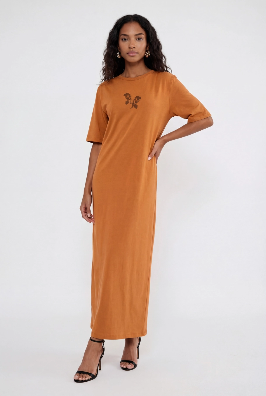 Vestido Longo Básico Comfort Bege 1