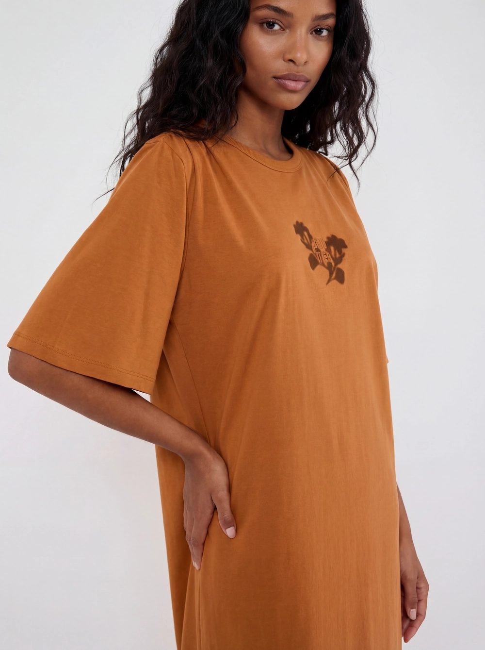 Vestido Longo Básico Comfort Bege 4