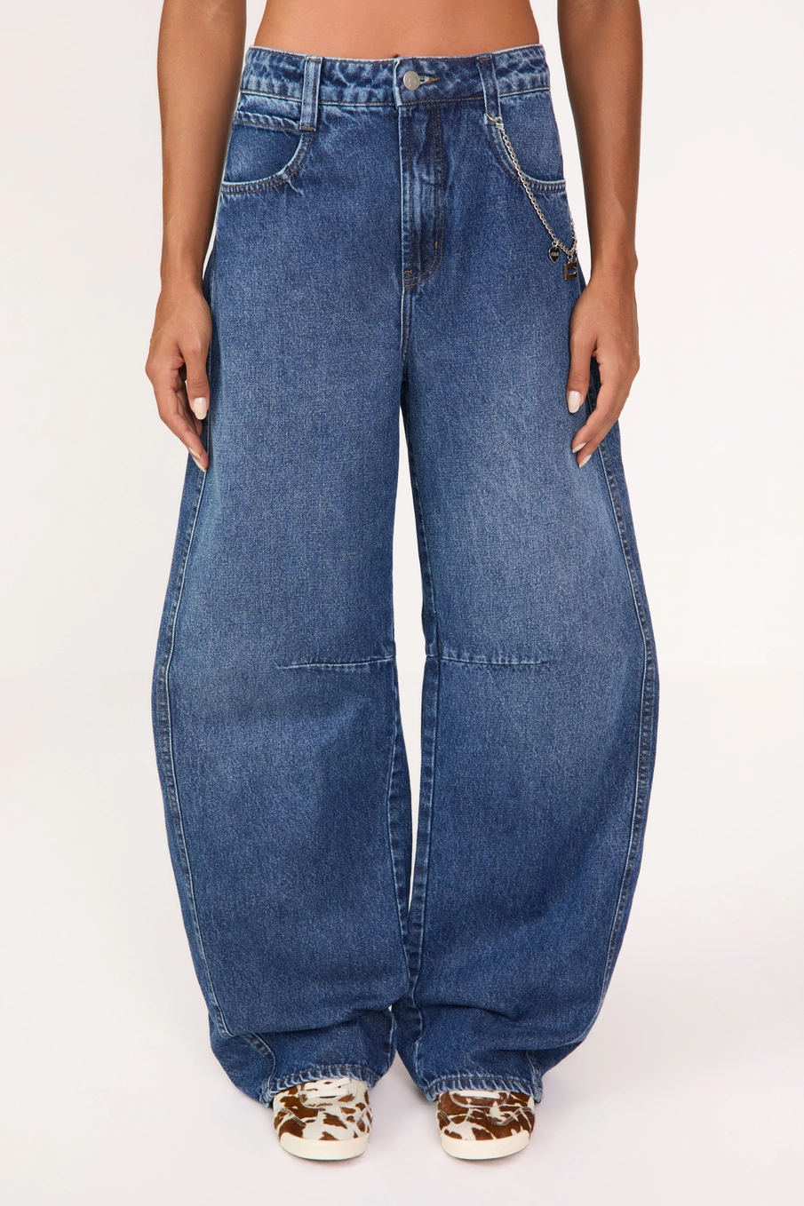 Calça Jeans Feminina Barrel Leg Índigo 3