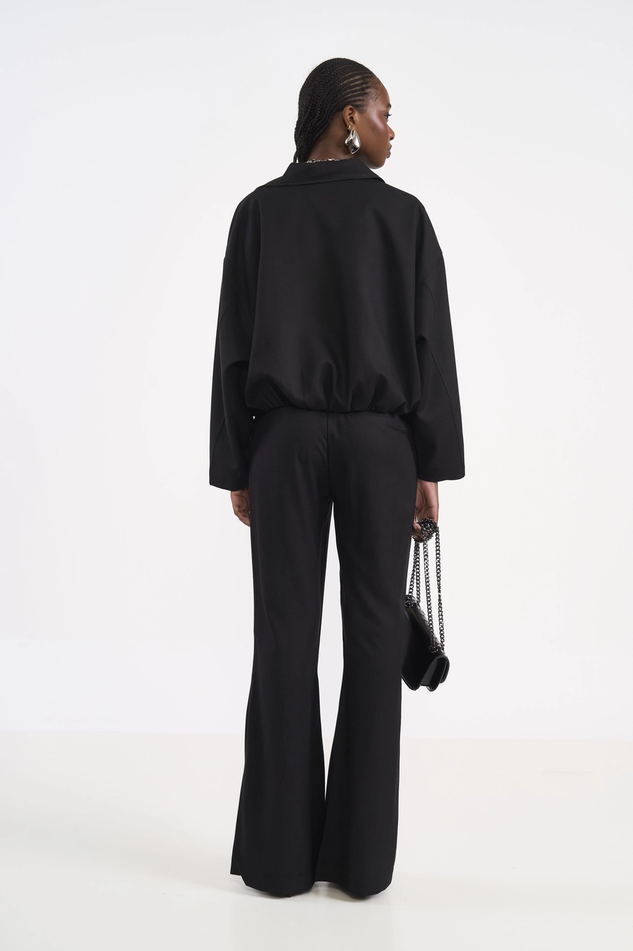Jaqueta Alfaiatada Comfort Barra Balonê Preto