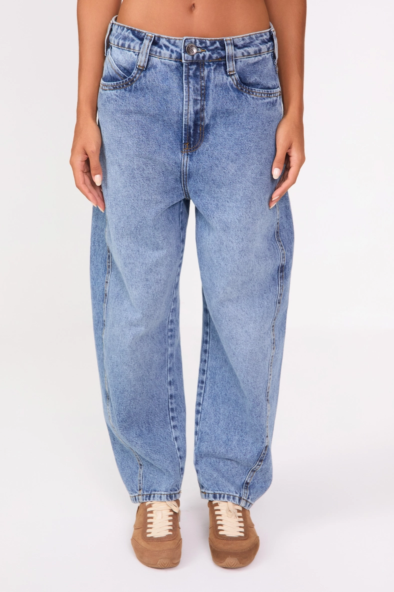 Calça Jeans Feminina Barrel New Fit Índigo 3