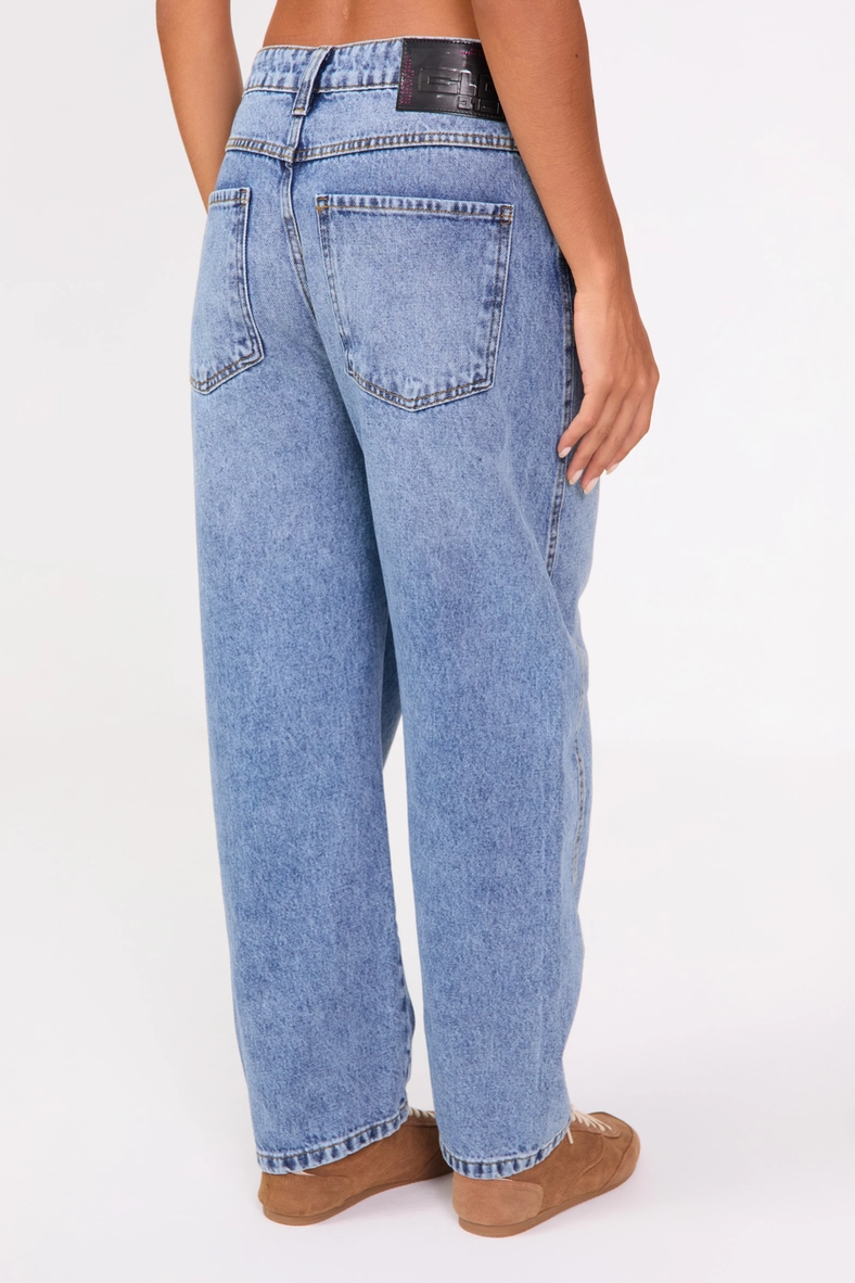 Calça Jeans Feminina Barrel New Fit Índigo 4