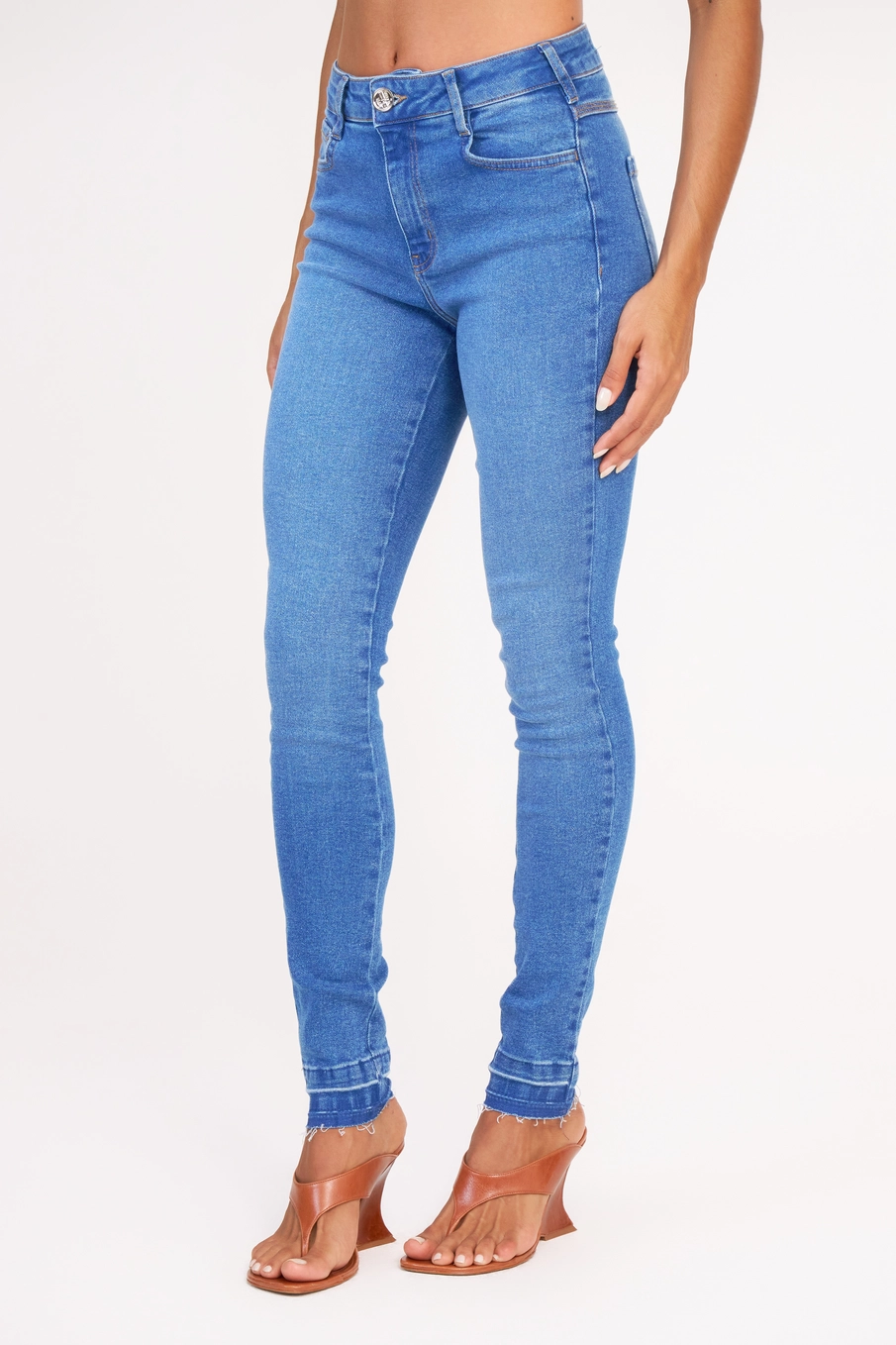 Calça Jeans Feminina Skinny Média Índigo 3