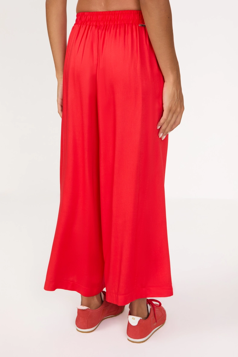 Calça Feminina Pantacourt Cintura Alta Vermelho 4