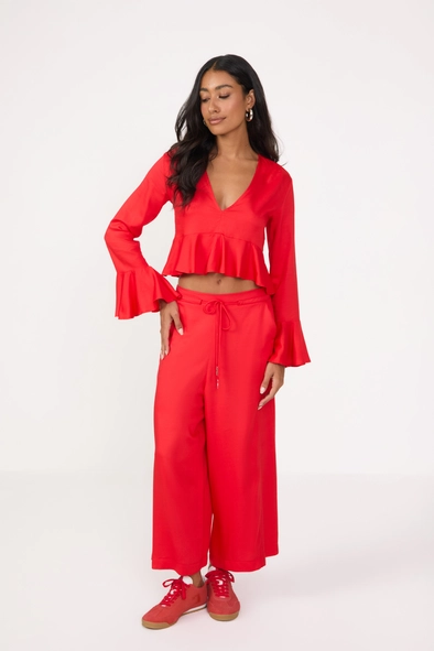 Calça Feminina Pantacourt Cintura Alta
