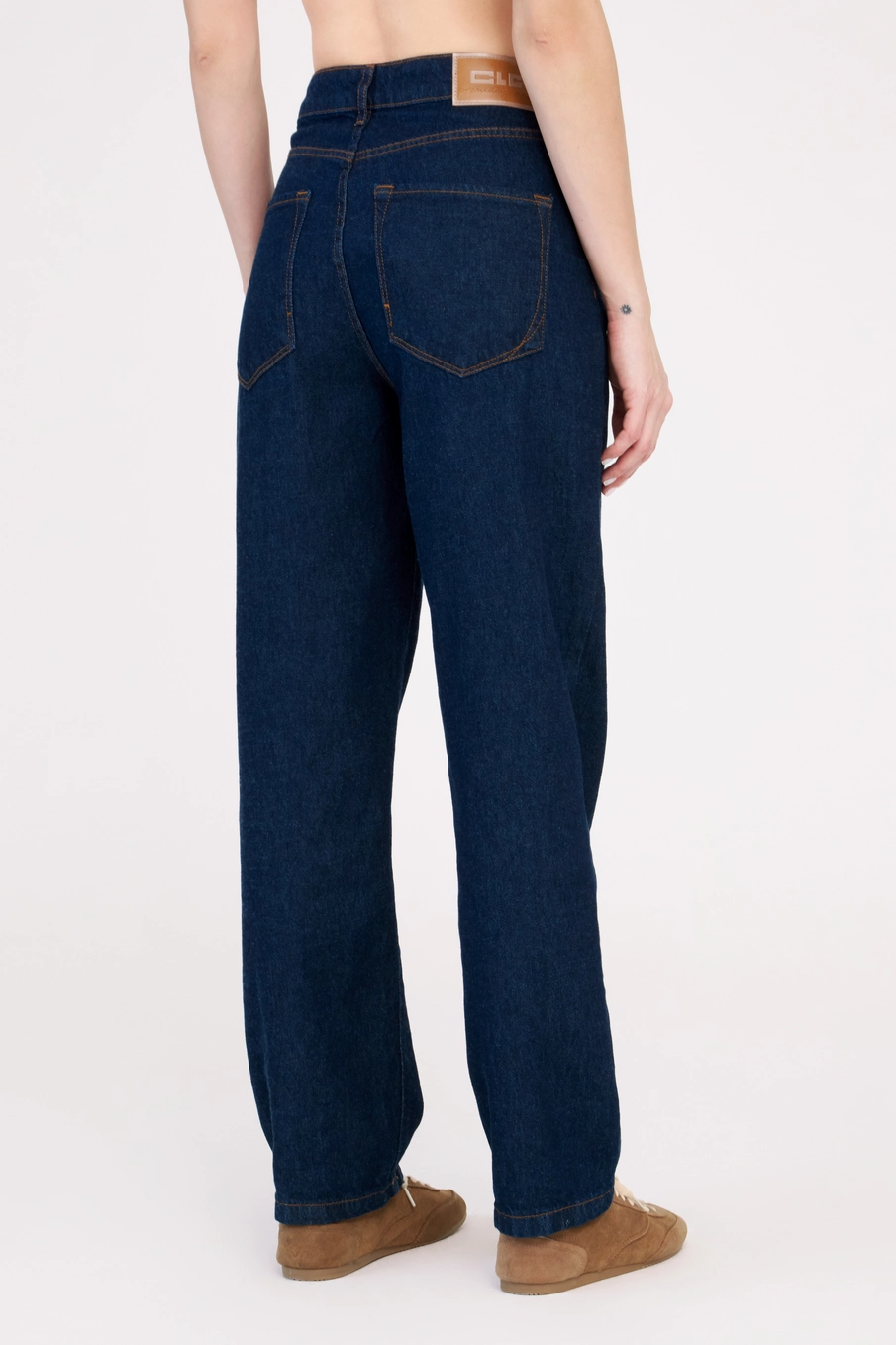 Calça Jeans Feminina Reta Cropped Índigo 4