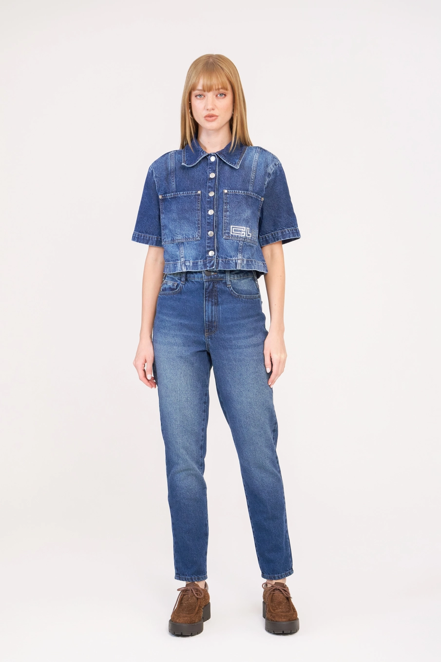 Calça Jeans Feminina Mom Índigo 1