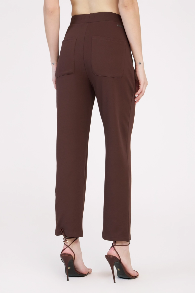 Calça Alfaiataria Feminina Reta Marrom 4