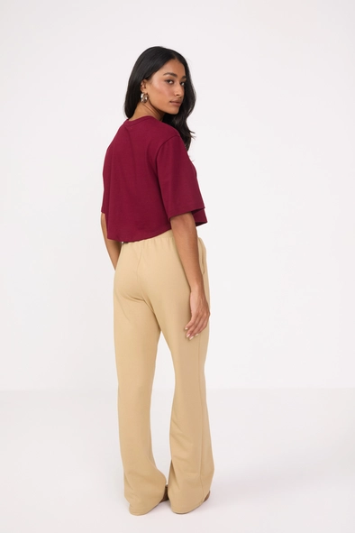 Calça Moletom Feminina Reta Média