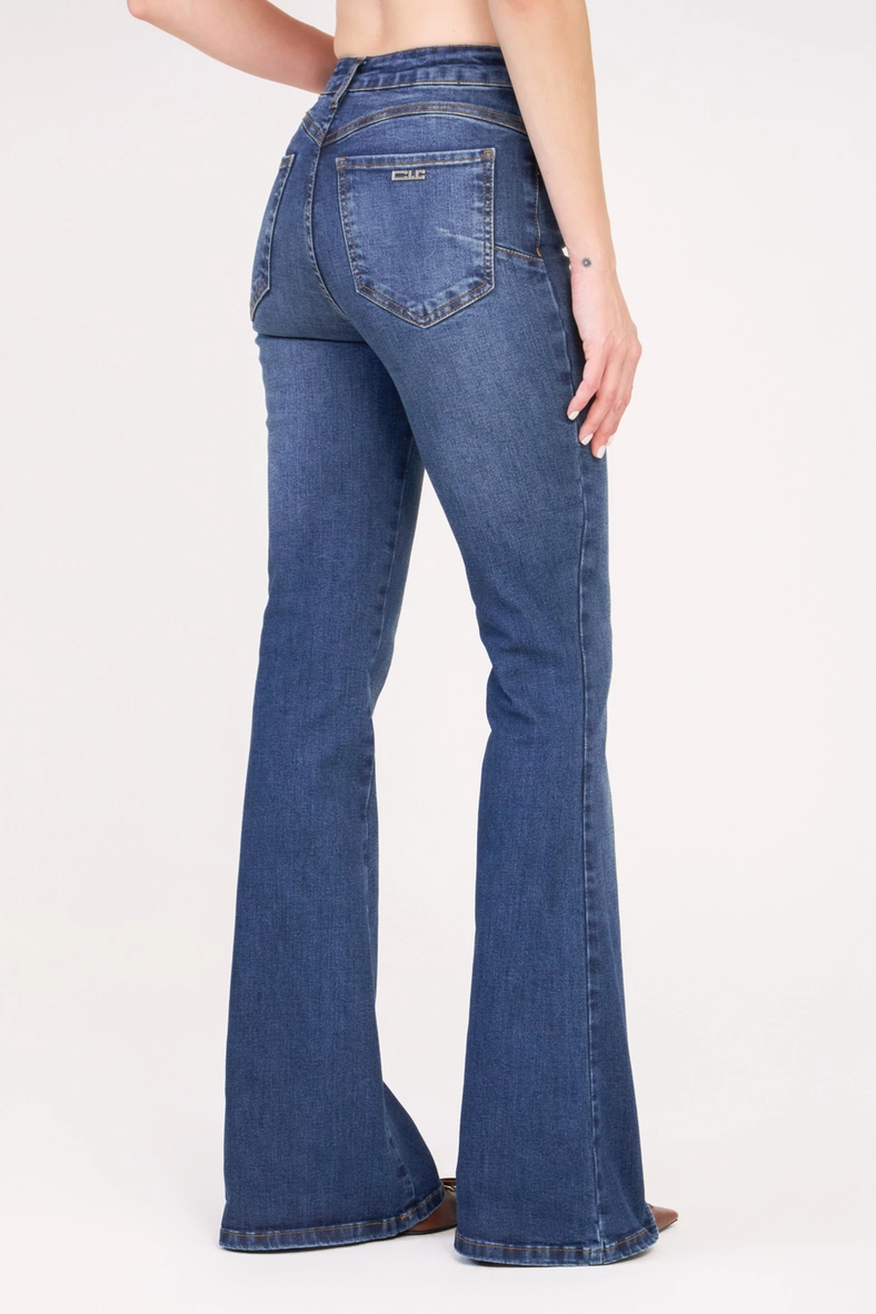 Calça Jeans Feminina Push Up Flare Índigo 4