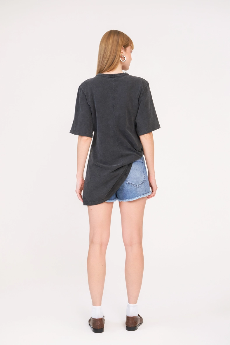 Short Jeans Regular Alta Índigo 2