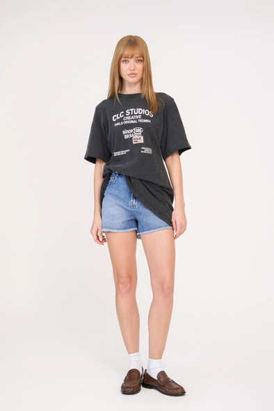 Short Jeans Regular Alta