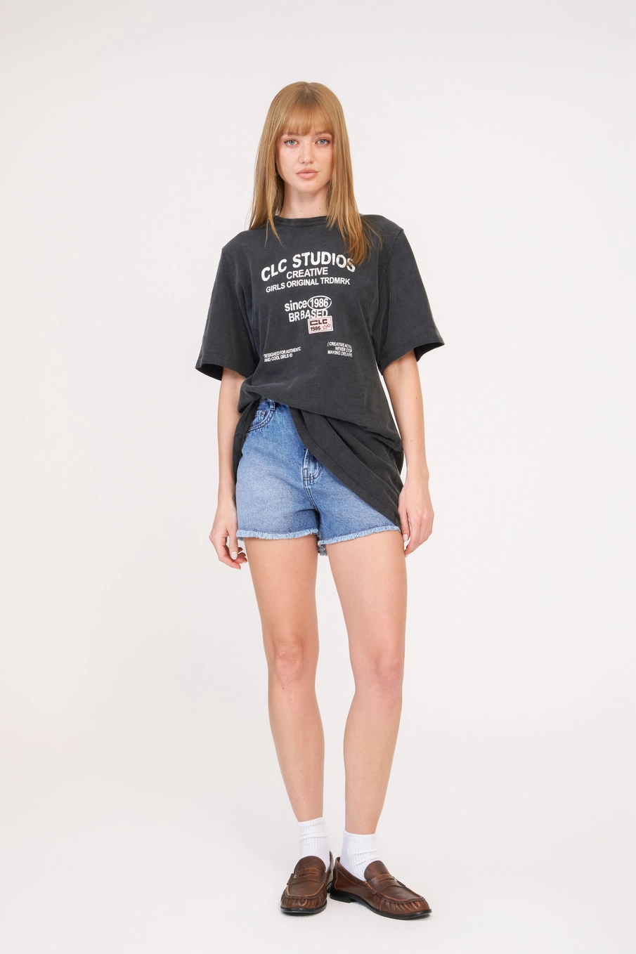 Short Jeans Regular Alta Índigo 1