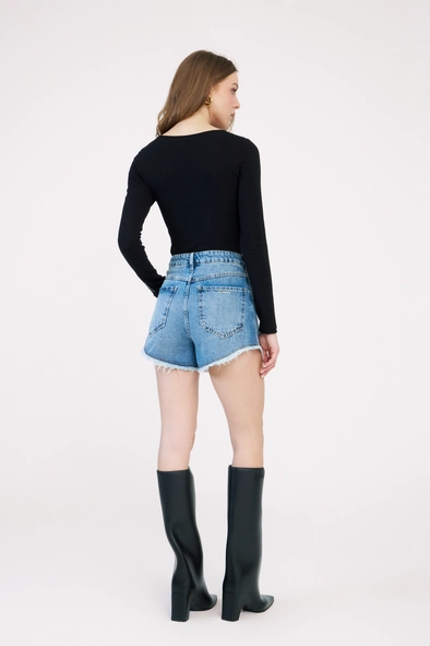 Short Jeans Trapeze Alta