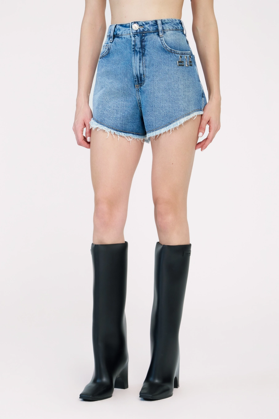 Short Jeans Trapeze Alta Índigo 3