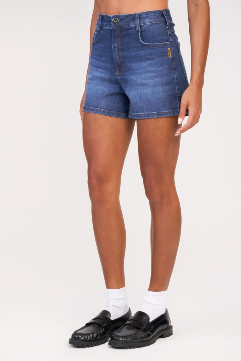 Short Jeans Slim Básico Índigo 3